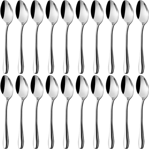 HANSGO 20PCS Stainless Steel Teaspoons, 5.8 Inch Dinner Spoons Dessert Spoons for Home Restaurant Kitchen...