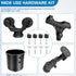 Kayak Track/Rail Mount Accessories, Kayak Hardware Kit includes Convertible Knobs, 1-1/2'' T Bolts, Track Nuts, 1-1/4'' Socket Head Cap Screws, Al...