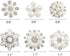 Frcctre 30 Pack Pearl Rhinestone Buttons, 6 Styles Embellishments Button Faux Pearl Button, Flat Back Flower Crystal Buttons for DIY Craft Jewelry...