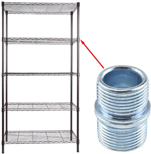 Lovelysp-Metal Frame Connector 1 inch /25.4mm Cable Tray Unit Rod Connector Suitable for Glass Shelves, Storage Racks, etc. -4pcs...