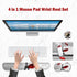 ToLuLu Keyboard Wrist Rest + Mouse Pad Set+ Mouse Wrist Rest Support Combo, Memory Foam for Easy Typing Pain Relief, 4Pcs Non-Slip Keyboard Mouse ...