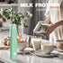 Milk Frother Rechargeable Handheld Electric Whisk Coffee Frother Mixer with 2 Stainless whisks 3 Speed Adjustable Foam Maker Blender for Coffee Ma...