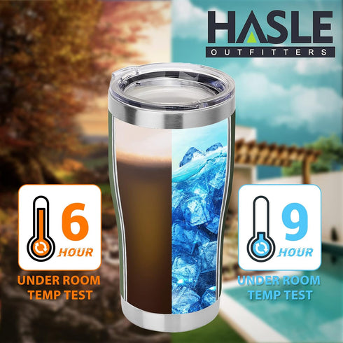 HASLE OUTFITTERS 20 oz Tumbler Bulk, Stainless Steel Tumblers with Lid, Vacuum Insulated Tumbler, Double Wall Powder Coated Cup, coffee mugs, Army...