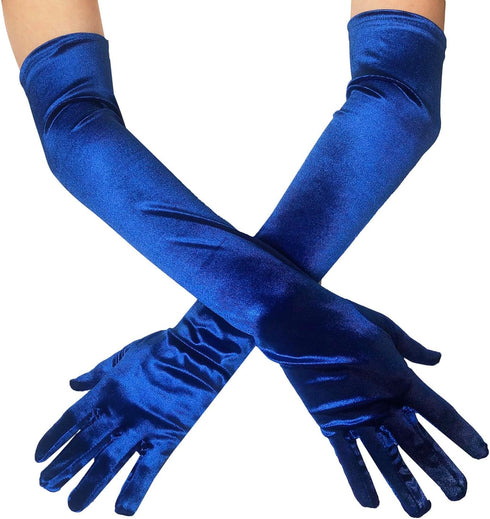 Super Long Opera Velvet Party Gloves 1920s Elbow Flapper Evening Banquet Gloves...