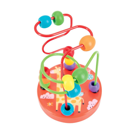 Nuby Coloful Mini Wooden Bead Maze Roller Coaster- Early Educational Toy...