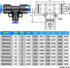 TAILONZ PNEUMATIC Blue 10MM Tube OD x 6MM Tube OD x 10MM Tube OD Tee Plastic Push to Connect Fittings 3 Ways Tube Connect Push Fit Push Lock PE10-...
