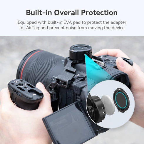 SMALLRIG Cage for AirTag, Camera Adapter Mount with Dual 1/4"-20 Screw Mount Compatible with Camera Cage Camera Plate - MD4149...