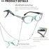 EYEURL Cat Eye Reading Glasses for Women 2.25 Blue Light Blocking 3 Pack Computer Readers with Comfortable Spring Hinge Lightweight Eyeglasses for...