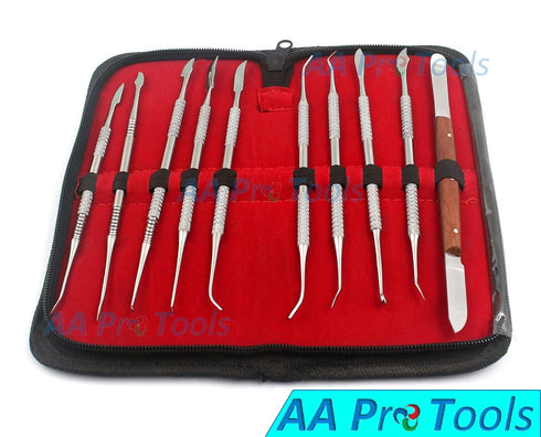 AA PRO Dental LAB Equipment Dental Dentist Sculpture KIT Wax Carver Set,10 PCS/Set A+ Quality...