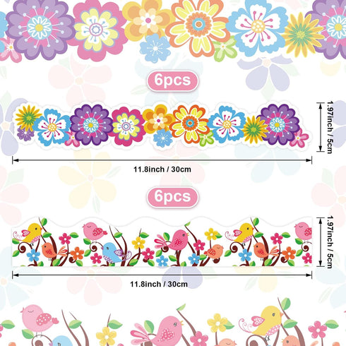 Hedeey Magnetic Spring Bulletin Board Border Trim,Magnetic Spring Borders for Bulletin Board Decorations,Spring Bulletin Board Decorations for Cla...