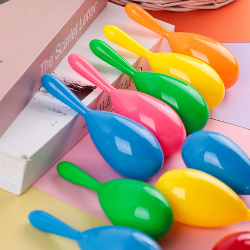 SALLYFASHION 30PCS Maracas for Kids, Plastic Maracas Mini Colorful Maracas Toy Noisemaker Musical Instruments for Toddlers Party Favors...