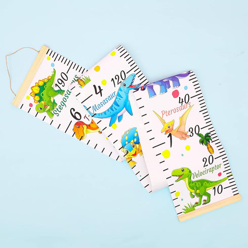 Beinou Baby Growth Chart Ruler for Kids Wood Frame Height Measure Chart 7.9in x 79in Canvas Hanging Height Growth Chart...
