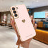 Teageo for Samsung Galaxy S22 5G Case for Women Girl Cute Love-Heart Luxury Bling Soft Back Cover Raised Full Camera Protection Bumper Silicone Sh...