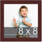 Poster Palooza 8x8 Frame Brown Mahogany Finish Solid Pine Wood Picture Square Frame - Picture Frame Includes UV Acrylic Plexiglass, Foam Board Bac...