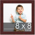 Poster Palooza 8x8 Frame Brown Mahogany Finish Solid Pine Wood Picture Square Frame - Picture Frame Includes UV Acrylic Plexiglass, Foam Board Bac...
