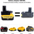 Biswaye Adapter Compatible with Dewalt 20V Battery to Replacement for Ryobi 18V One+ Battery, Adapter Compatible with Milwaukee M18 Battery to Rep...