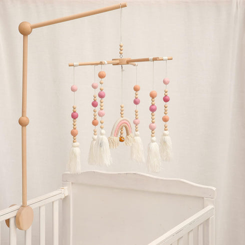 Baby Crib Mobile Arm,HBM Wooden Mobile Arm for Crib Mobile Hanger for Crib Baby Girl Nursery Decor...