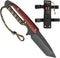8.58 inch outdoor straight blade, full handle fixed blade, wooden handle hunting knife with sheath, used for camping, hiking, and survival...