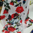 Beautiful Imitate Silk 100% Polyester Chiffon Fabric 1pcs Wide 59 Inch x 2Yard Length,Red Rose Flower Digital Printing Fabric Patchwork Sewing Mat...