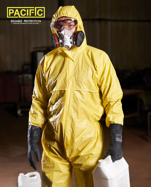 PACIFIC PPE Chemical Resistant Gloves, Heavy Duty Industrial Rubber Gloves, Resist Acid, Alkali and Oil, 12.6", Large...