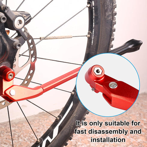 Adjustable Bicycle Kickstand, Rear Side Bike Stand,Adult Bike Kickstand Parking Rack, Black Bike Kickstand Fit for 24 26 27.5 29 inch Mountain Bik...