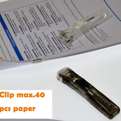 2 Pcs Metal Clip Pusher Stapler Clippers Modern Stapler Push Clamp Office Paper Clip Book Binding Machine Office Supplies Home Desk Accessories...