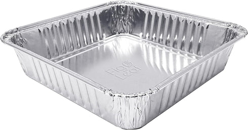 Fig & Leaf (20 Pack) 7” x 7” Square Baking Cake Pans| Disposable Aluminum Foil Tins l Portable Food Containers l Perfect for Roasting Toaster Oven...