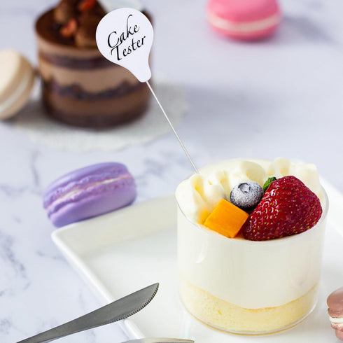 White Stainless Steel Cake Tester Pin Detector Baking DIY Tools for Cake Biscuit Baked Cooked Test Silver Durability and Fashion, 19 * 4.5cm,Bakin...