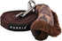 Puppia Kovo Winter Dog Leash Walking Training Fashionable for Small and Medium Dogs, Brown, Large...