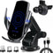 Wireless Car Charger,15W Qi Fast Charging, Automatic Sensor Auto-Clamping Car Phone Holder, Windshield Dashboard Air Vent Car Phone Mount, Q3-US...