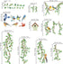 decalmile Spring Summer Hanging Green Vine Double Sided Window Clings Birds Tree Leaves Window Decals Anti-Collision Glass Window Doors Window Sti...