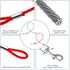 Chew Proof Cable Dog Leash Extension, 2 Pack Metal Cable Leads, Heavy Duty Dog Leash Non-Tangle Connect Leash for Any Leash & Collar & Harness, Do...