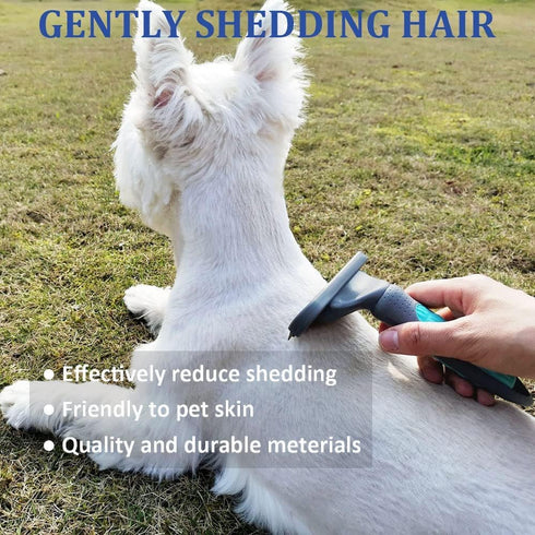 Dog Brush for Shedding Short Haired Dogs, Undercoat Deshedding Tool Set, Gently and Effectively Remove Loose Hair and Reduce Shedding, Includes a ...