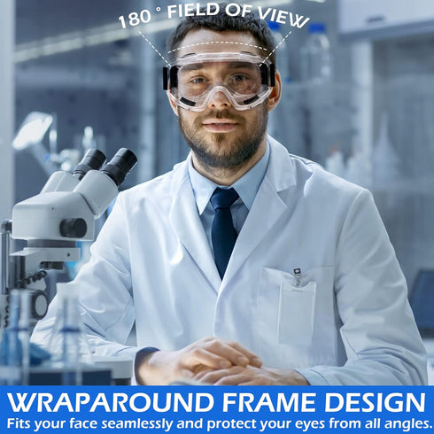 6 Pack Safety Goggles ANSI Z87.1 Glasses, Anti-Fog Protective Safety Glasses Lab Goggles Men Women Eye Protection Goggles...
