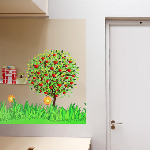 8 Pcs 7.8 Inch Tall Jumbo Borders Bulletin Board Borders Strips for Bulletin Board Classroom Decorations (Green Grass)...