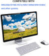 2021 Upgraded PC Computer Laptop Mini USB Wired Keyboard for Mac and Windows 78 Scissor keys Small Super Thin Compact Multimedia Keyboard (Silver)...