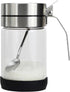 Glass Condiment Jars with Stainless Steel Lids and Spoons for Serving & Storing Sugar Spice Salt Seasoning in Home Kitchen Coffee Bar Restaurant, ...