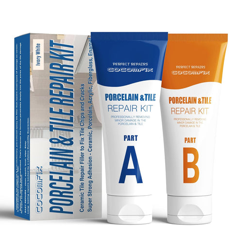 Porcelain Repair Kit, Sink & Tub Repair Kit(Ivory White), Quickly Fix Porcelain Sink Chips, Cracks, Holes and Scratchs - Super Strong Adhesion, fo...