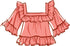 McCall's Misses' Square Neck Top Sewing Pattern Kit, Code M8202, Sizes L-XL-2XL, Multicolor...