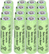 16 Packs AA 500mah Solar Lights Batteries,1.2V Ni-MH Rechargeable Double A Battery for Outdoor Solar Lights, String Lights, Pathway Lights...