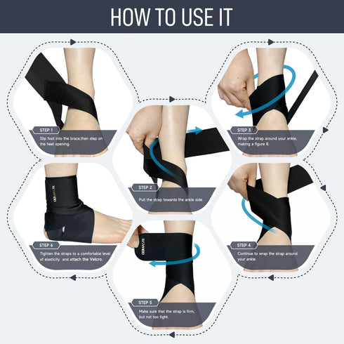 Ultra Thin Ankle Wraps Ankle Brace for Men ? Women, Adjustable Ankle Straps for Arch, Sprained Foot, Tendinitis, Football, Basketball, Running?Azu...