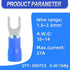 300 Pcs Blue 16-14 AWG Insulated Fork Spade U-Type Wire Connector Electrical Crimp Terminal...