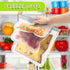 ANZNKU 10 Pack Reusable Food Storage Bags, BPA Free PEVA Reusable Freezer Bags, Dishwasher Safe Silicone Bags, Leak-proof Reusable Lunch Bags for ...