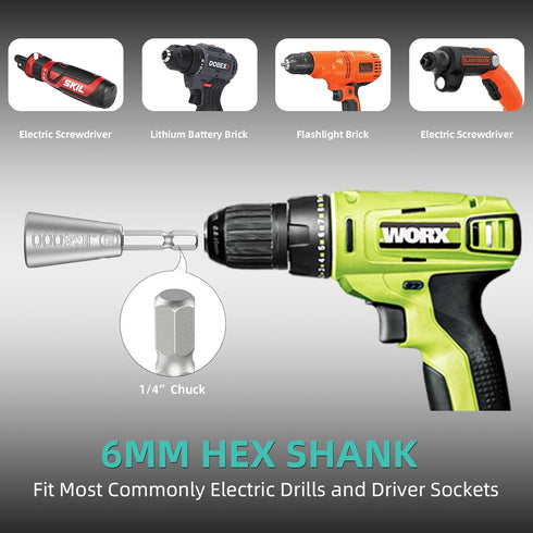 Wire Twister Tool Connector for Drill - 2024 Upgrades Drill Wire Twister, Rebar Wire Twister Wire Connector Wire Twisting Tool, Cable Wire Nut Twi...