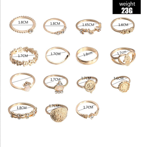 Gold Knuckle Stacking Rings for Women Stackable Joint Finger Statement Rings Set Boho Vintage Midi Rings Y2k Moon Star Snake Butterfly Pearl Top F...