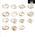 Gold Knuckle Stacking Rings for Women Stackable Joint Finger Statement Rings Set Boho Vintage Midi Rings Y2k Moon Star Snake Butterfly Pearl Top F...