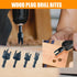 9Pcs Wood Countersink Drill Bit Set, Titanium Tapered Drill Bits and Wood Plug Cutter, Countersink Chamfer Drilling Tool for Woodworking and Carpe...