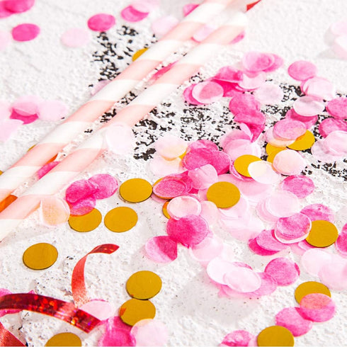 Tissue Confetti Circle Dots for Table Wedding Birthday Party Decoration, 1cm in Diameter (gold,pink,hot pink,60 grams)...