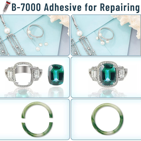 B-7000 Craft Glue for Jewelry Making, Multi-Function B-7000 Super Adhesive Glues Liquid Fusion Glue for Rhinestones Crafts, Clothes Shoes, Fabric,...