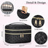IGOLUMON Travel Makeup Bag Double Layer Make Up Bag Portable Large Cosmetic Bag Wide-open Toiletry Bag for Women Roomy Cosmetic Case Pouch Multifu...